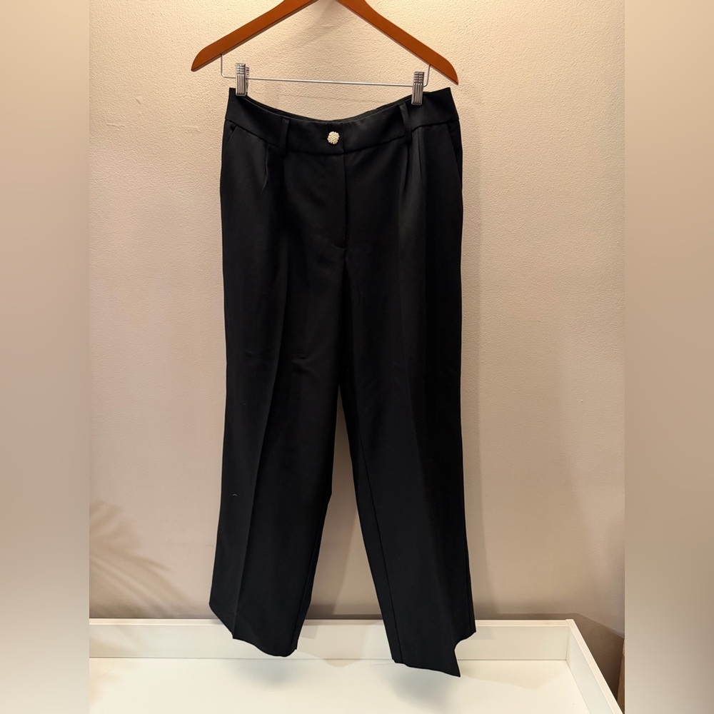 Elegant Black Trousers‎ with Button Detail copper and Ella